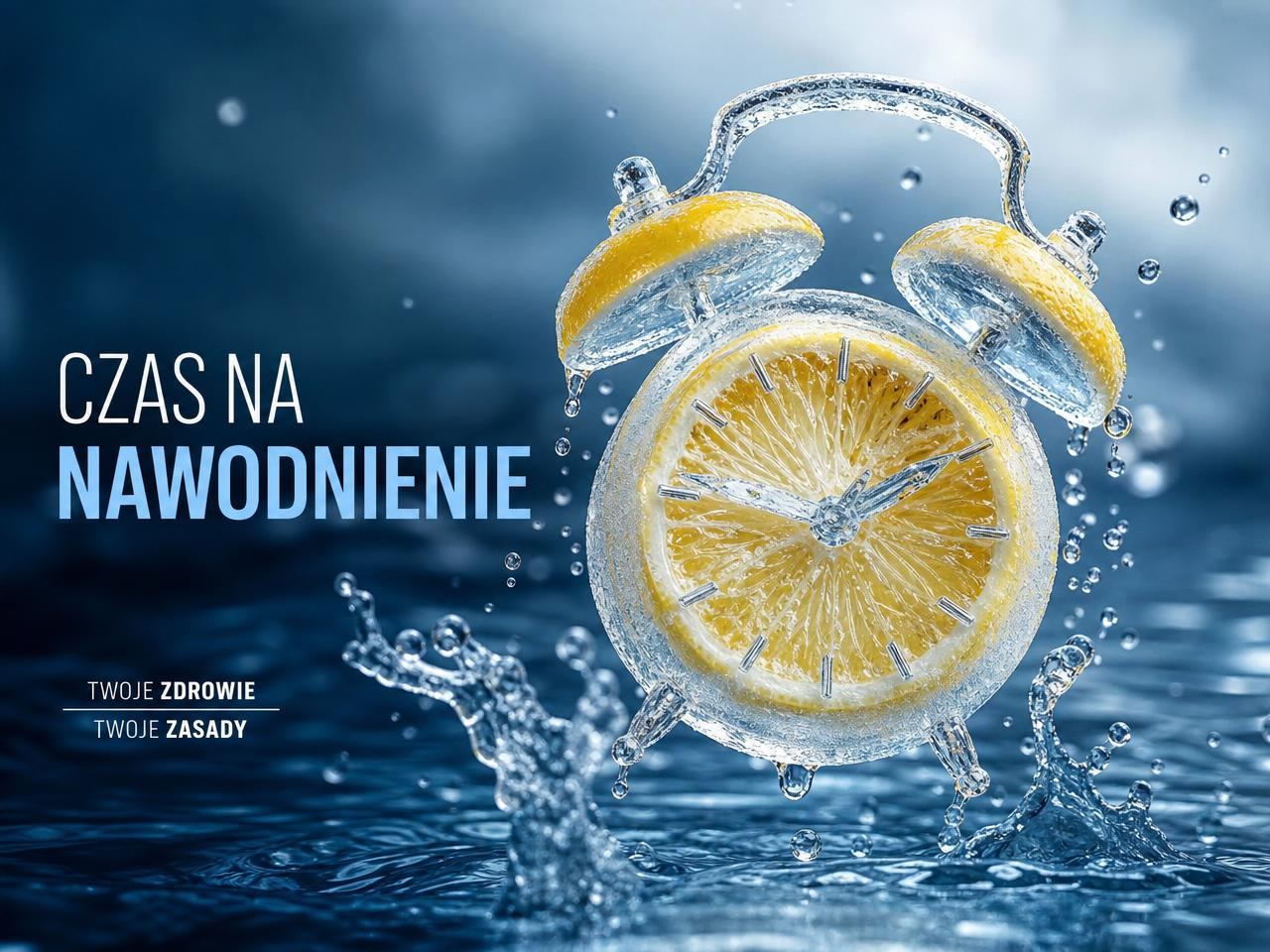 Czas na nawodnienie — zegar z wody i cytryny